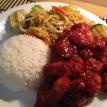 Combo # 1 - Sweet & Sour Chicken, Chow Mein and Steamed Rice